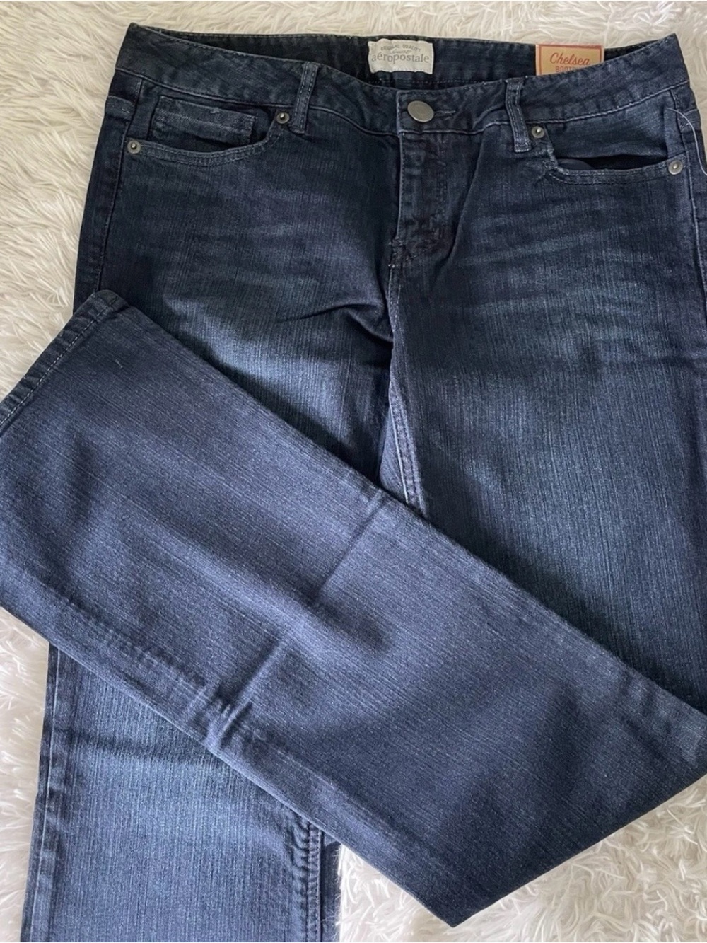 NWT Y2K Aeropostale CHELSEA BOOT Jean (Low Rise/Slim Fit) -7/8 REG Rhinestones